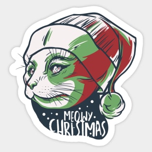 MEOWY CHRISTMAS Sticker